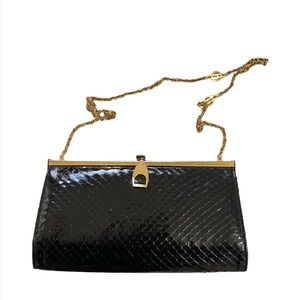 Corbeau snake skin clutch